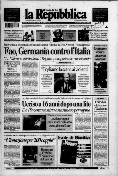 Il lunedì de La repubblica